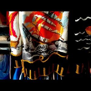 BEREK hand knit sweater in vibrant colors .  100% Pima cotton.  Year around